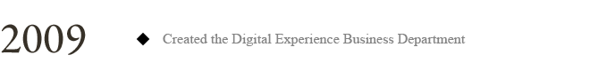 2009 : Created a digital experience business department